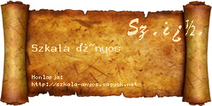 Szkala Ányos névjegykártya